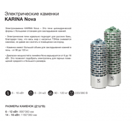 Электрическая печь KARINA Nova 6E до 8 м3